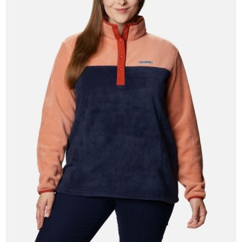 Columbia Ženske Puloveri - Benton Springs Half Snap Plus Size Roze Tamnoplave | IMES-14950